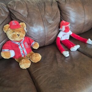 Anaheim Angels Teddy Bear & Rally Monkey. New With Tags.